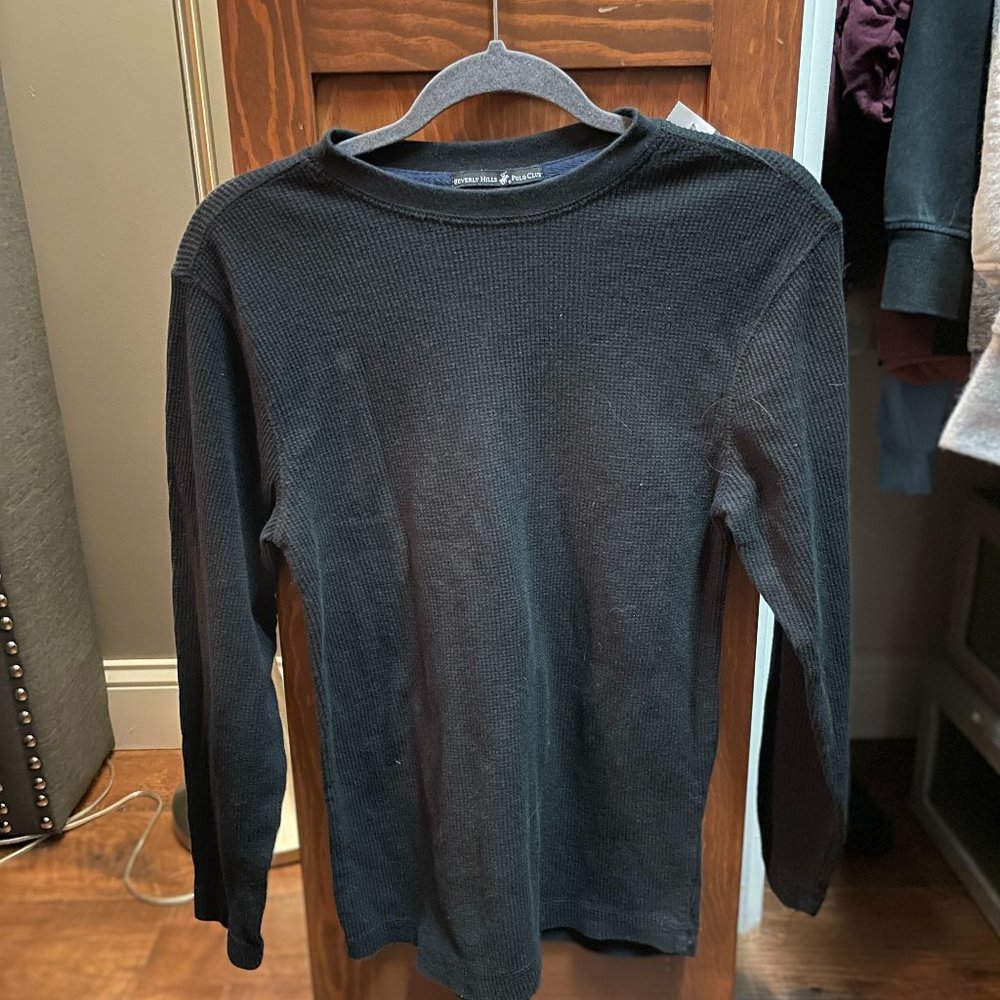 Black Crewneck Long Sleeve Shirt